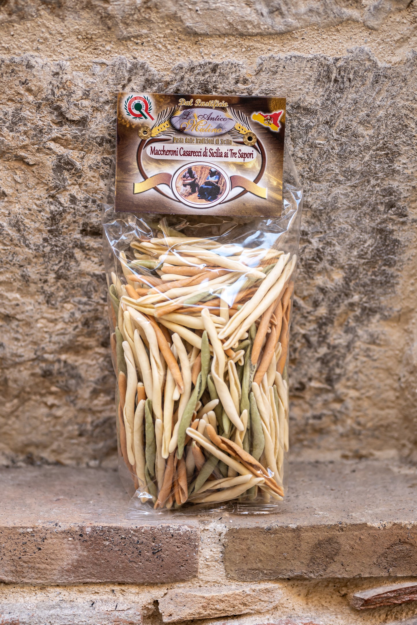 SICILIAN MACARONI WITH THREE FLAVOURS 500gr.