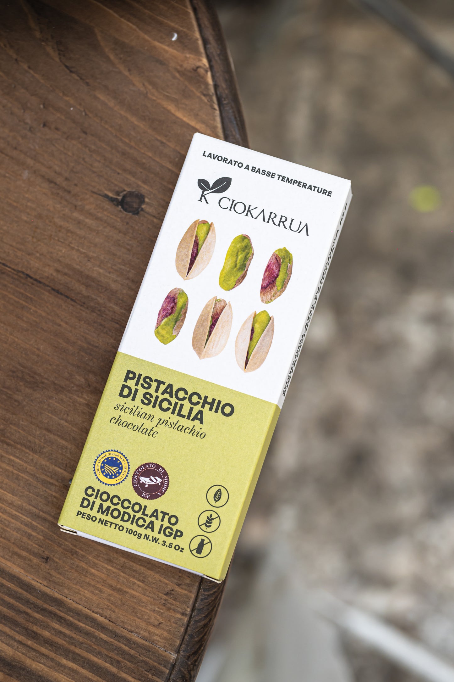 MODICA CHOCOLATE 100gr. - Pistachio