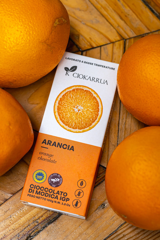 CIOCCOLATO DI MODICA 100gr. - Arancia