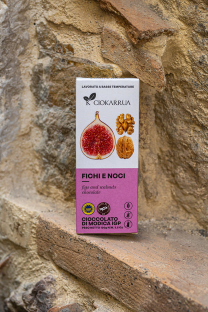 CIOCCOLATO DI MODICA 100gr. - Fichi e Noci